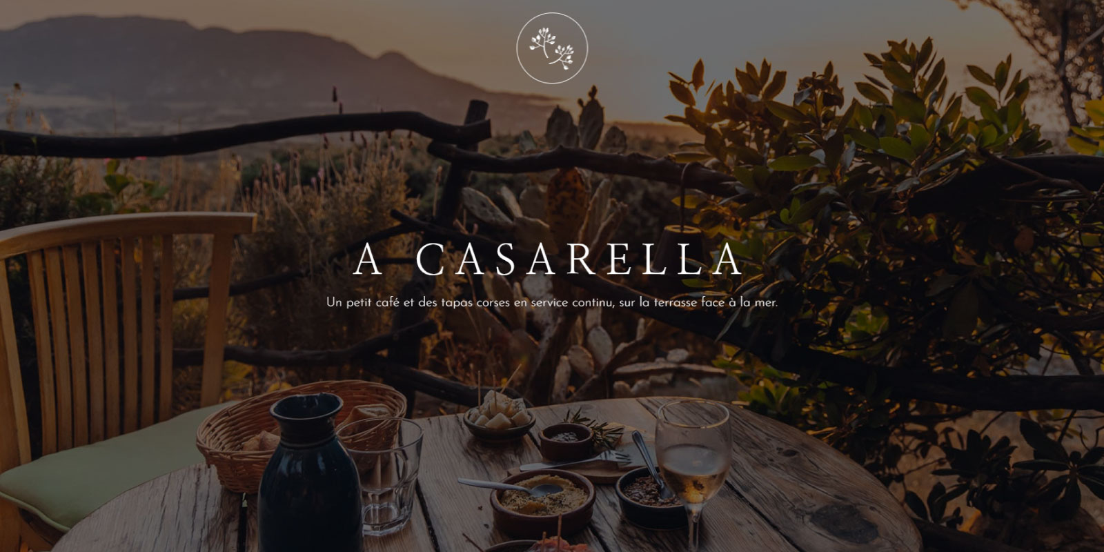 Site vitrine A Casarella, restaurant tapas corses à Pigna