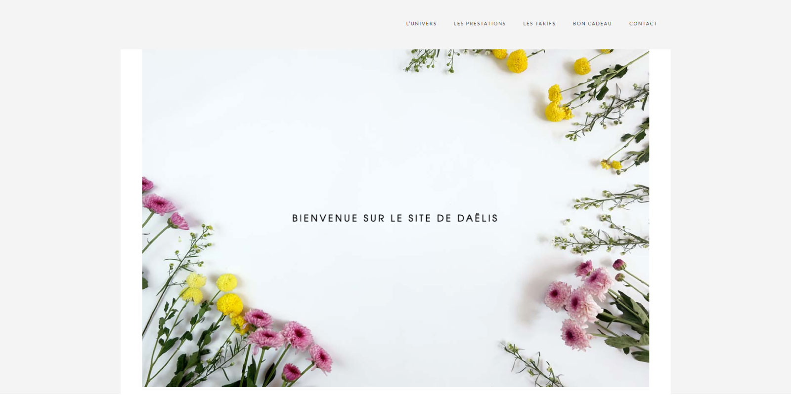 Site internet vitrine de Daëlis, esthéticienne en Corse